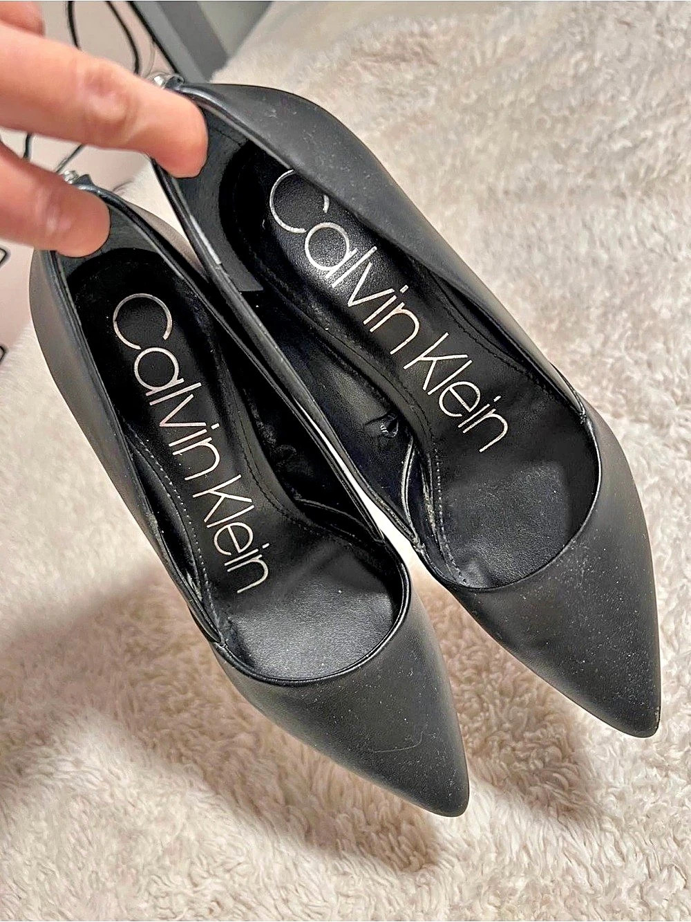 Calvin Klein Daisie Pump Black Pointed-Toe Heels